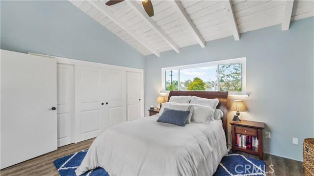 Master bedroom with new window and closets