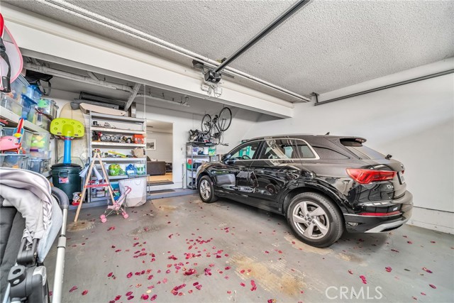 2 car attached garage with storage