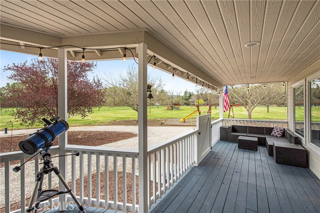 Covered porch off living room