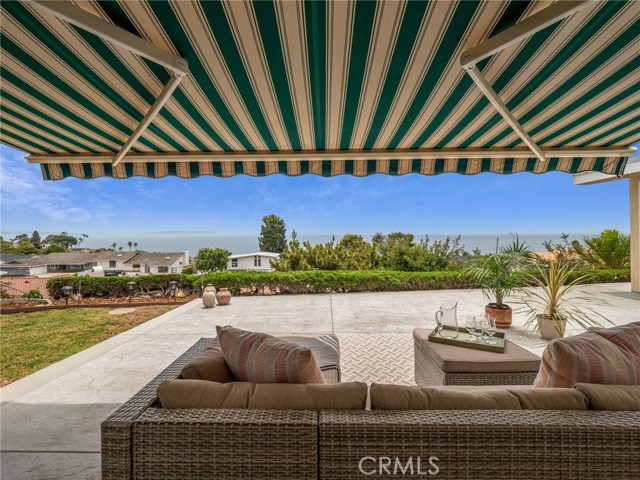 Automatic Awning for relaxing shade while looking at the Ocean.