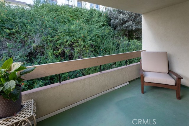 Balcony with a nice green space