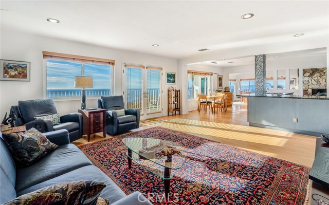 Family Room / Kitchen Eating Area with Ocean View