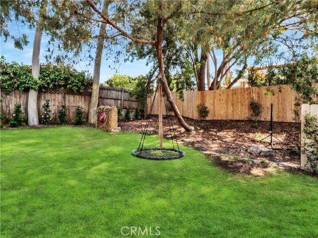 Playful kids corner in the backyard