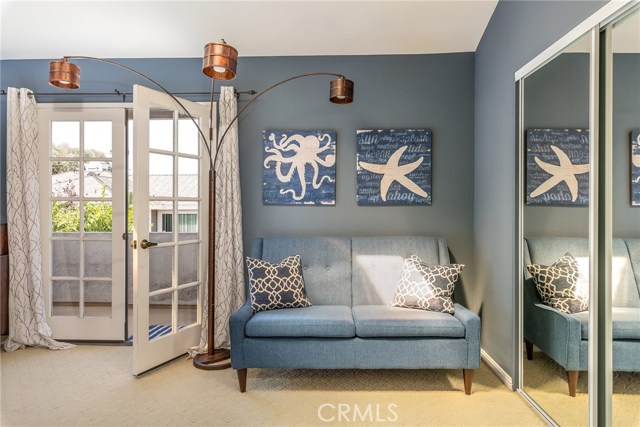 master bedroom opens to private balcony