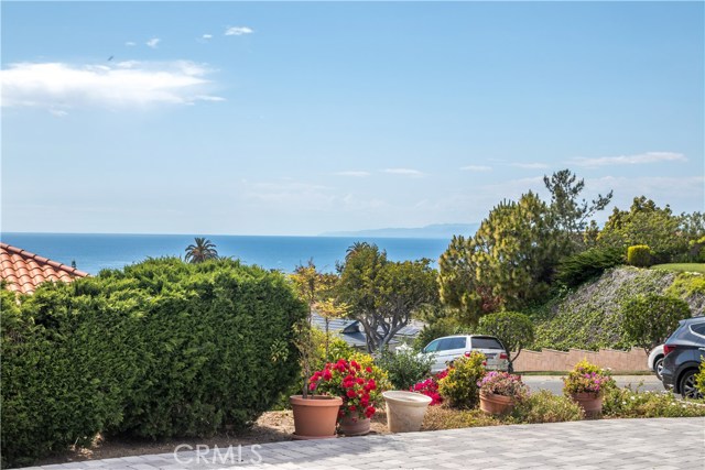 View from the front yard and driveway, Santa Monica mountains and Pt Dume in the distance