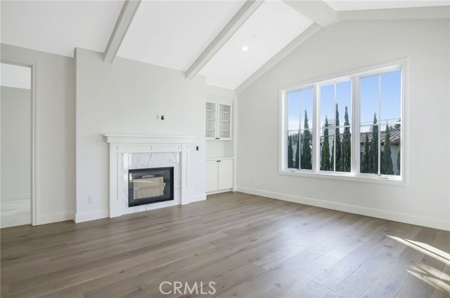 Beautiful master bedroom with vaulted ceilings and bright light.