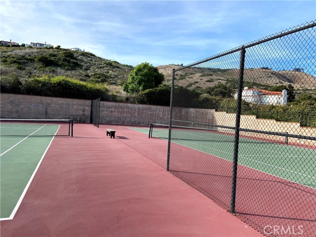 Two tennis courts with amazing ocean and Catalina Island views