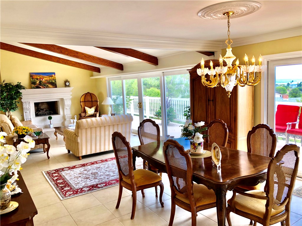 Formal Dining and Formal Living Room  facing Fireplace