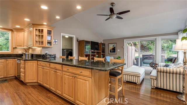 Entrance from entry way to kitchen and family room.