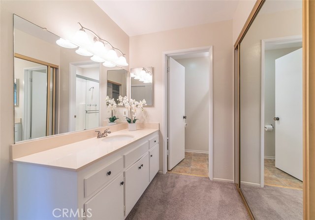 Master Vanity with his and hers closets