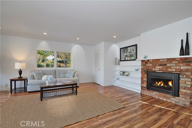 Family Room with View of Front Landscaping