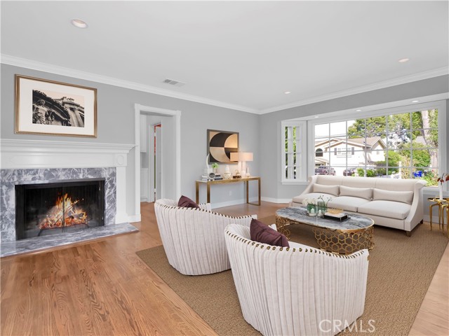 The living room was virtually staged to showcase the many possibilities.