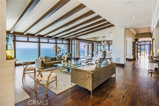 Soaring ceilings accentuate the open, airy feeling, along with the views.
