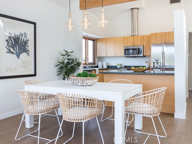 Dining and open kitchen