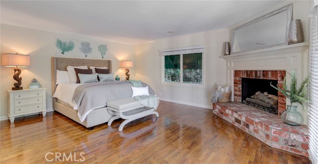 Master bedroom with fireplace