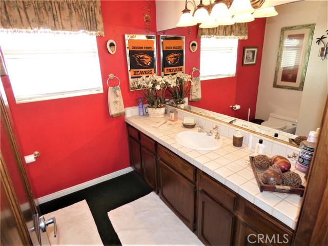 3rd floor living area large guest bathroom.