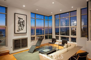 Living room with fireplace