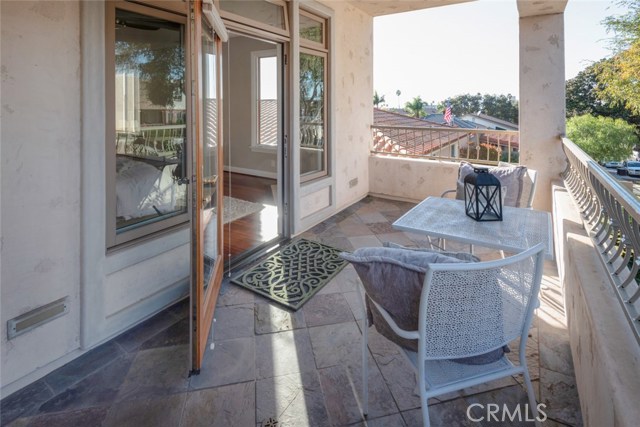 Primary bedroom has a nice patio deck