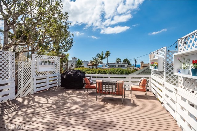 Entertaining Ocean View Deck off the First Level Bedroom and Kitchen