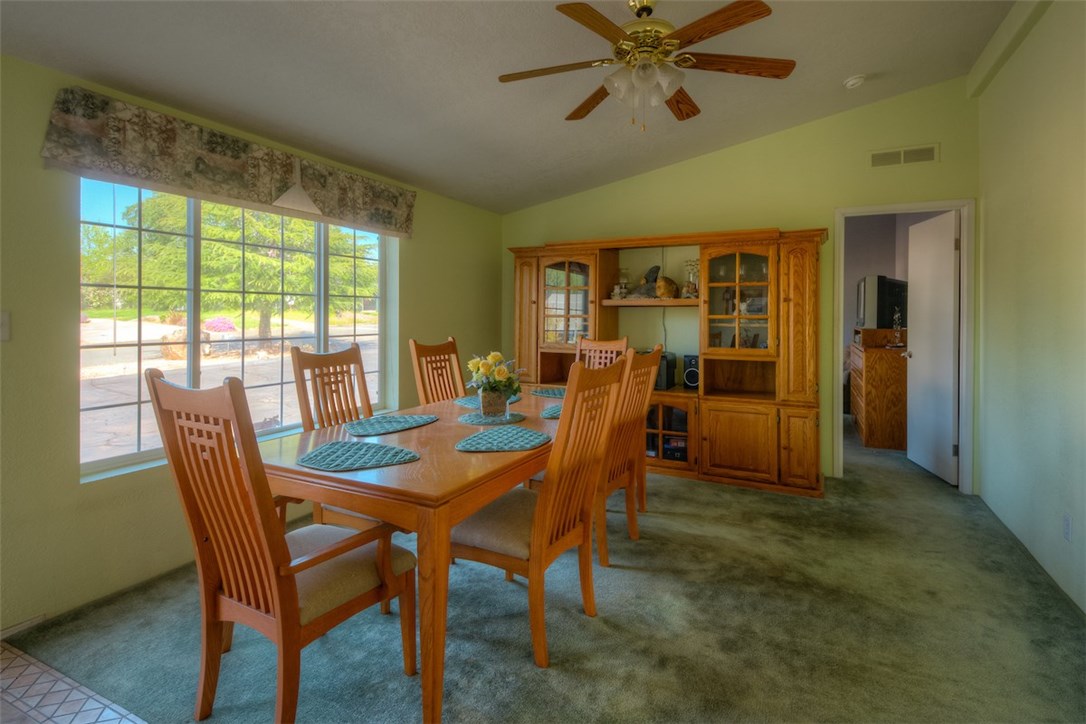 Dining Room with Front Yard View.