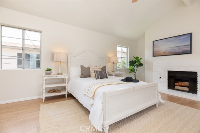 Master suite has a gas fireplace