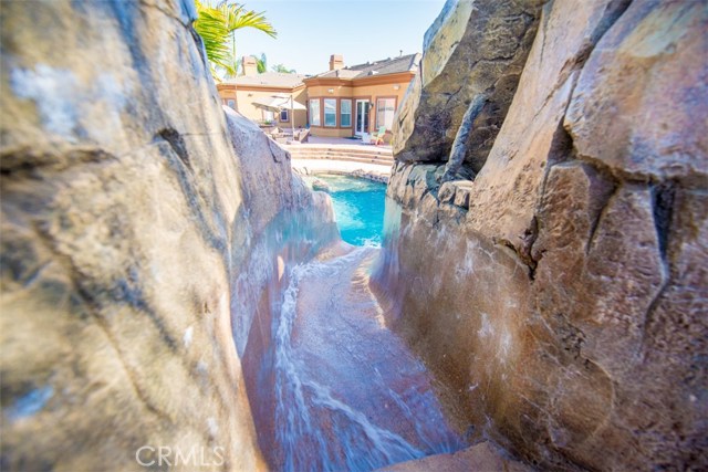 View Down the Slide and into the Pool!