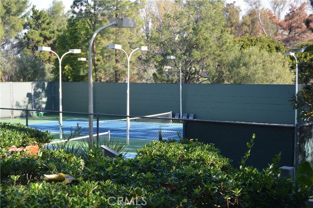 Two lighted tennis courts for the community residents.