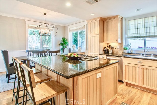 open floor plan kitchen with custom touches everyhwhere