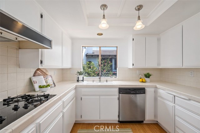 freshly painted cabinets inside and out