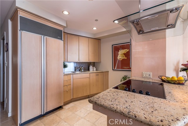 Kitchen with SubZero Refrigerator