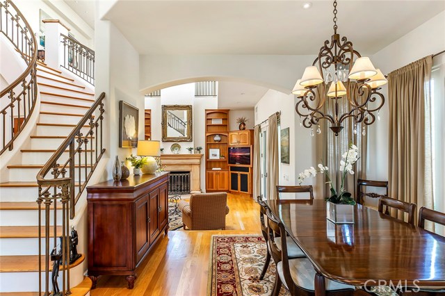  View of formal dining area from the front door.