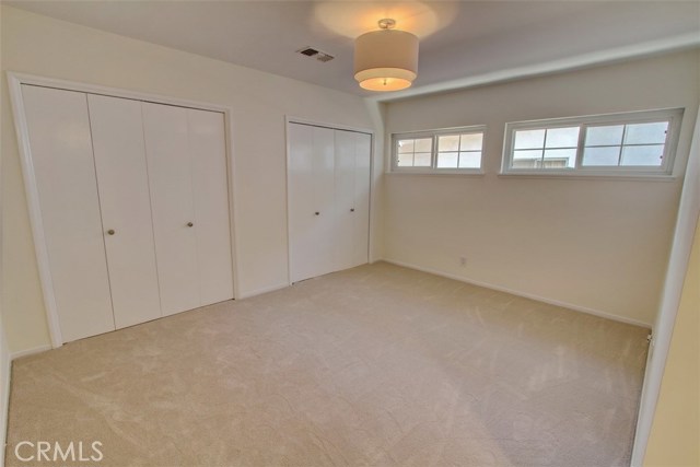 Master bedroom side by side closets