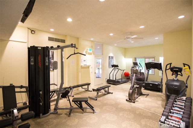 Community Gym plus Saunas in Restrooms