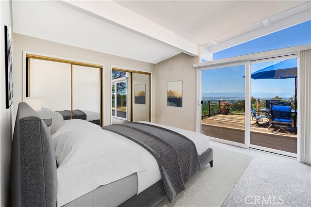 Virtually staged master bedroom to showcase endless possibilities.