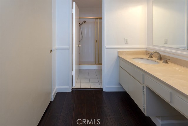 Master bath & shower - large closet to left