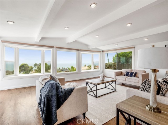 Family Room, looking West to Ocean and Sunsets