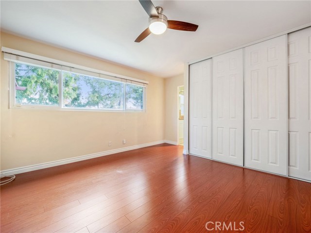 The master bedroom features a large closet with built-ins (See iGuide Virtual Tour for closet interior) and master bathroom.