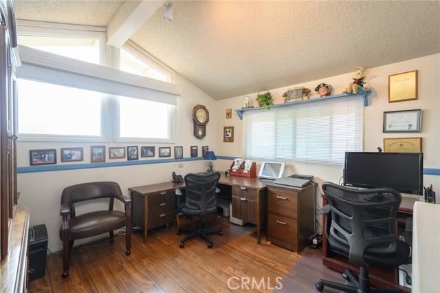 One of three upstairs bedrooms