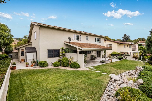 rear of home and yard