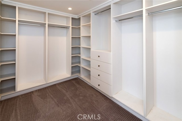This is the Master Suite walk-in closet.  It is quite large and can be configured for your personal needs.