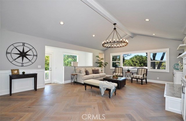 View from the kitchen/dining room to the living room.