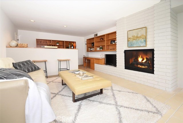 Family Room Downstairs with Fireplace