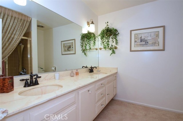Upstairs Hallway Bathroom Double Sink Vanity
