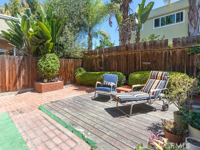 Backyard space situated off the dining area.