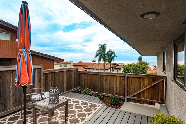 South side patio deck with ocean view