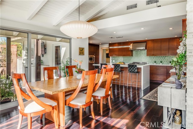 Dining area and open kitchen