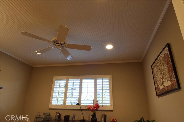 Close up of the gorgeous nautical wood ceilings in the bedrooms!