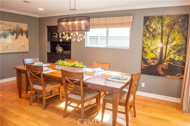 Formal dining room with built-ins is perfect for larger gatherings, holiday entertaining.