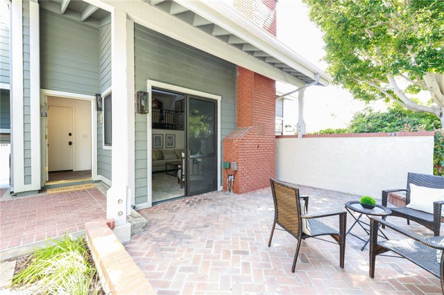 Very large bricked patio