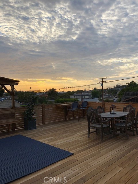 Sunset from your deck.